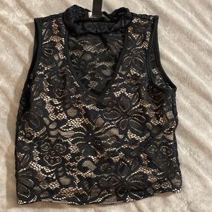 Sexy lace crop top